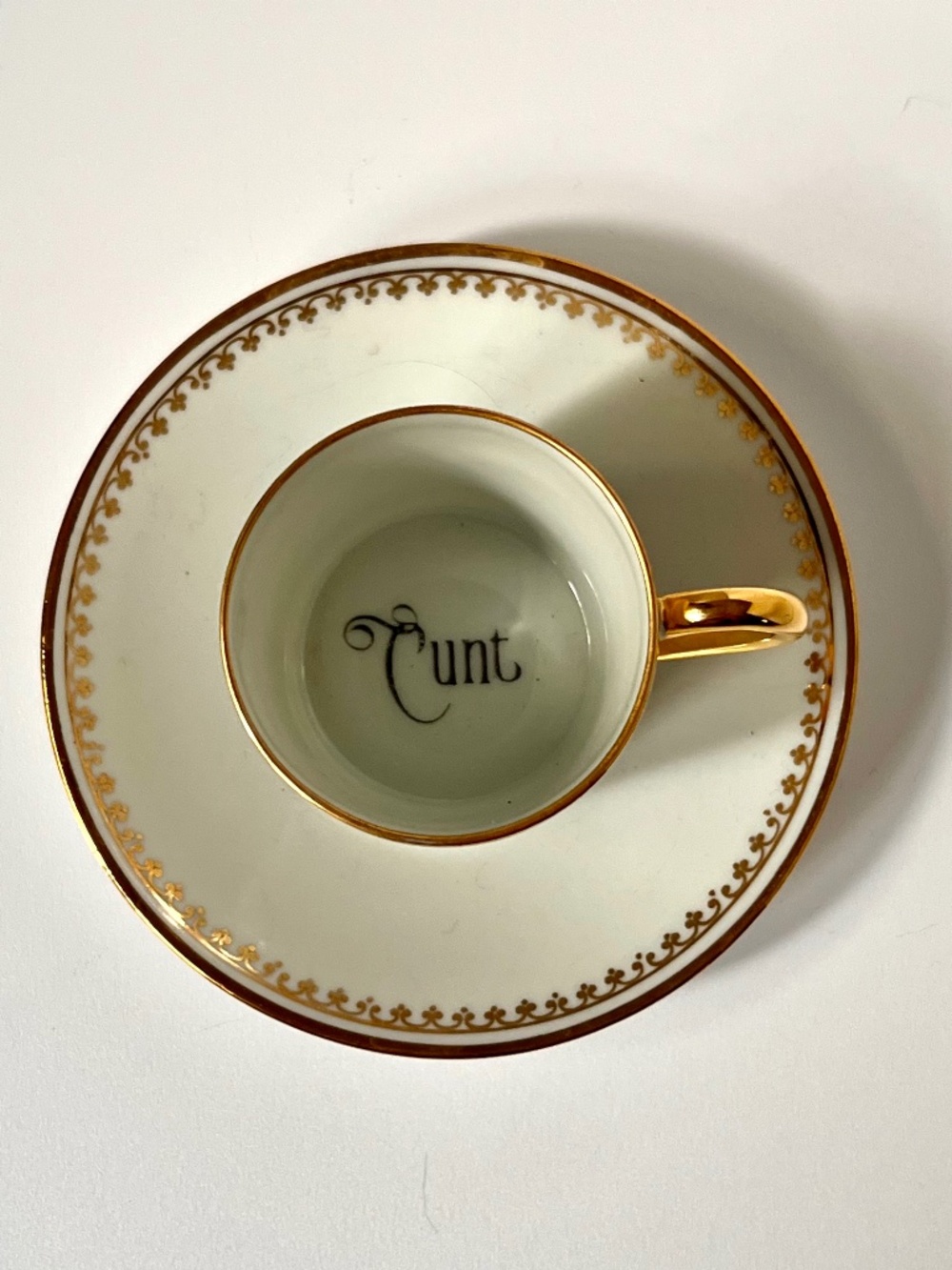 Inappropriate Demitasse Vintage Coffee Cup C*nt